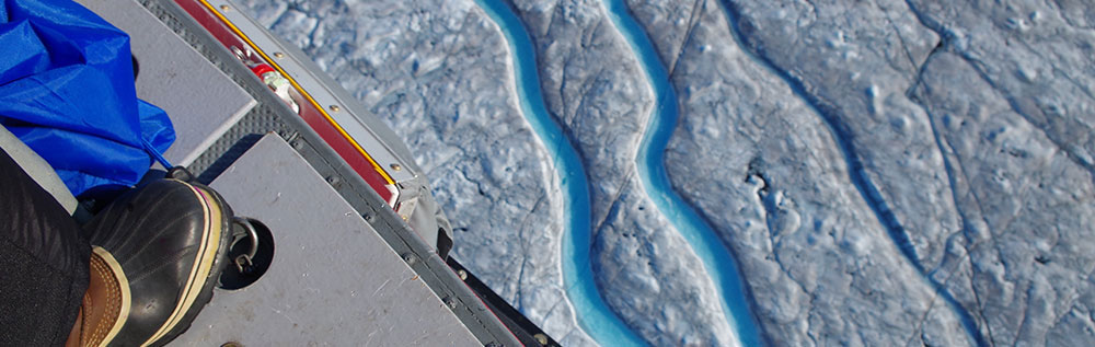 Photo of superglacial rivers